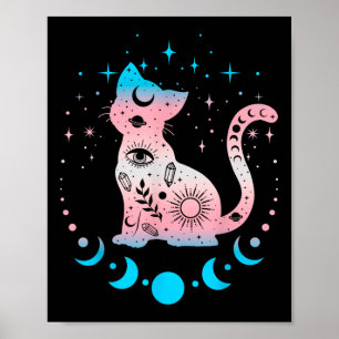 Transgender Cat Astrologie Celestial Lgbt Pride Tr Poster