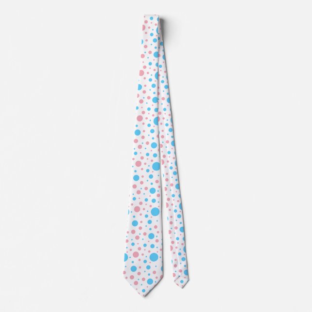 Transgender Color Polka Dots Krawatte (Vorderseite)