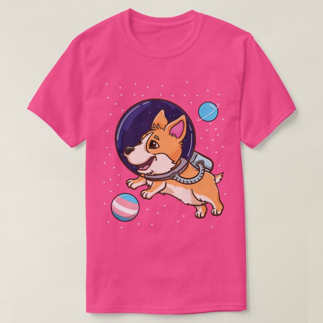 Transgender Corgi im Trans Pride1335 T-Shirt (Design vorne)