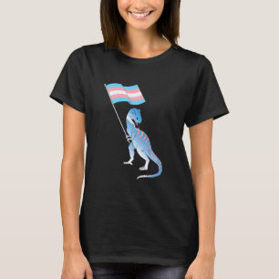 Transgender Dinosaur Trans Pride LGBt Pride Flag P T-Shirt