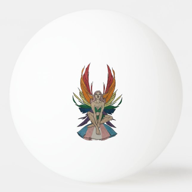 Transgender Faerie Tischtennisball (Vorderseite)