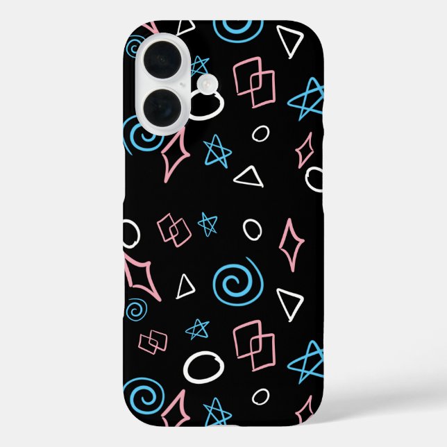 Transgender-Farben iPhone 16 Hülle (Rückseite)