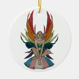 Transgender Fee Keramik Ornament