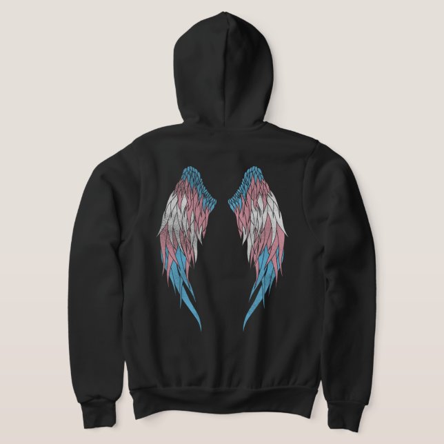Transgender Flag - Angel Wings Hoodie (AblageHinten)