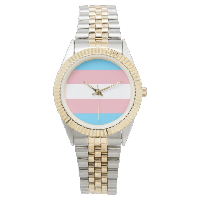 Transgender Flag Armbanduhr (Vorderseite)