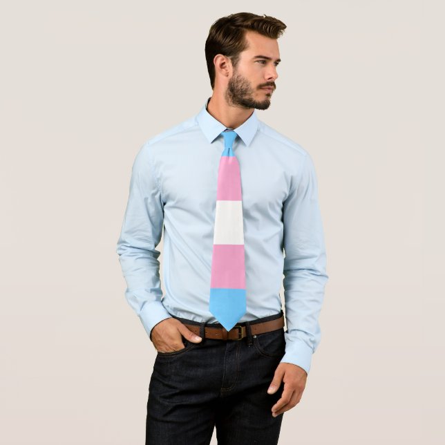 Transgender Flag Blau Rosa LGBT gestrichen Krawatte (Beispiel)
