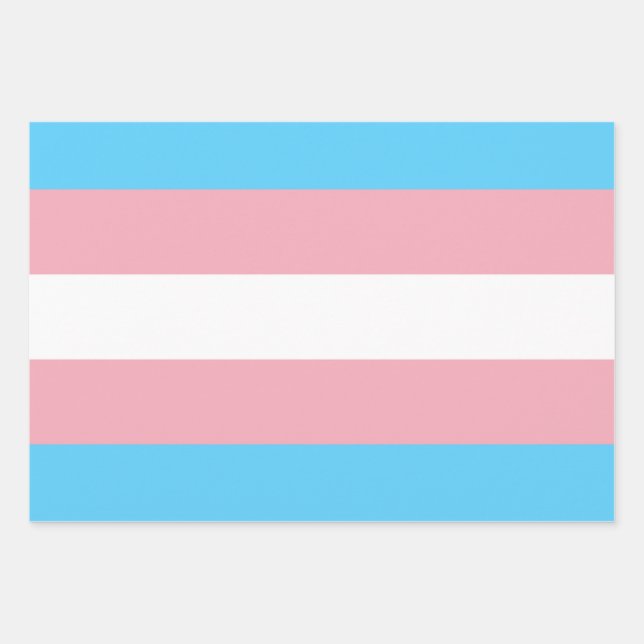 Transgender Flag Geschenkpapier Set (Vorderseite)