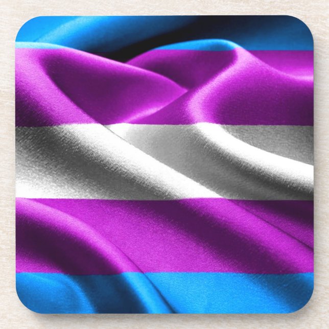 Transgender-Flag Getränkeuntersetzer (Vorderseite)