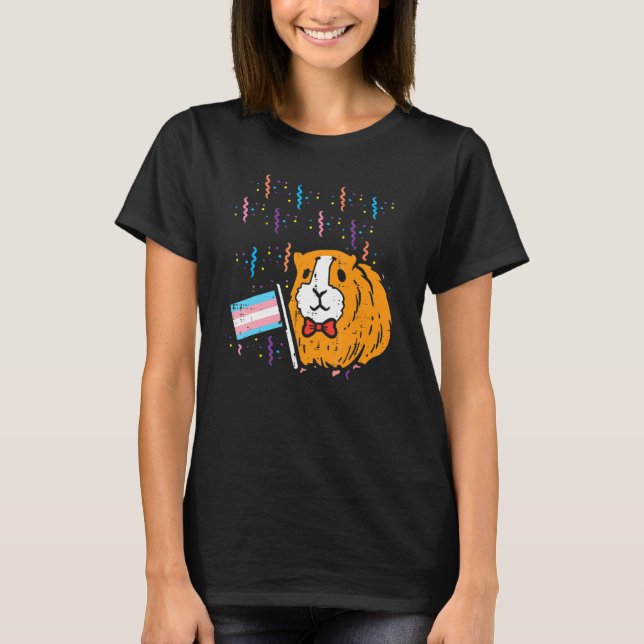 Transgender Flag Hamster Lgbt Trans Pride Stuff T-Shirt (Vorderseite)