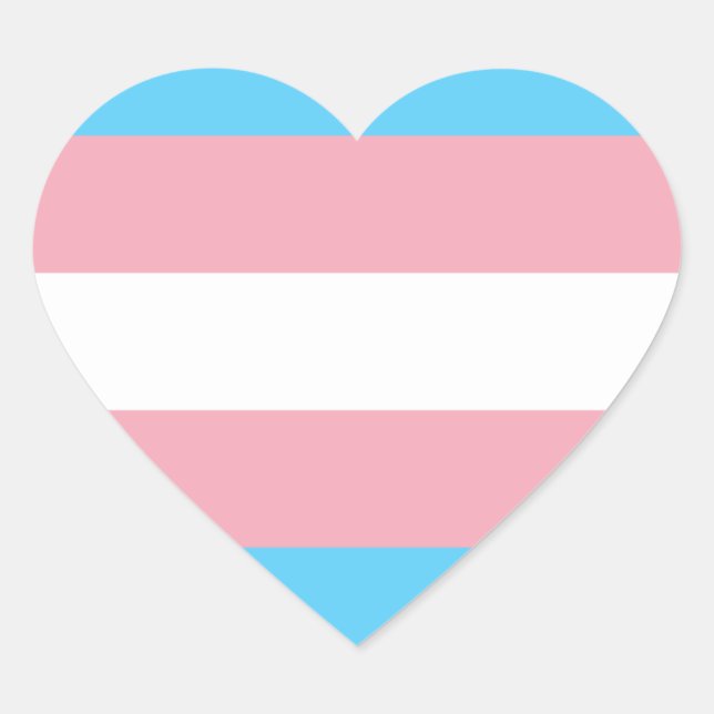 Transgender-Flag-Herzaufkleber Herz-Aufkleber (Vorderseite)