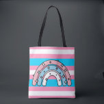Transgender Flag | LGBTQIA  Pink, Blue and White Tasche<br><div class="desc">Fun tote bag in light blue,  pink and white to stand for the transgender flag colors.</div>