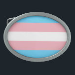 Transgender-Flag Ovale Gürtelschnalle<br><div class="desc">Bei uns findest du eine mit moderne,  coole und lustige Transgender Pride Motive. Stöbere durch und jetzt Dein passendes Lieblingsteil!</div>
