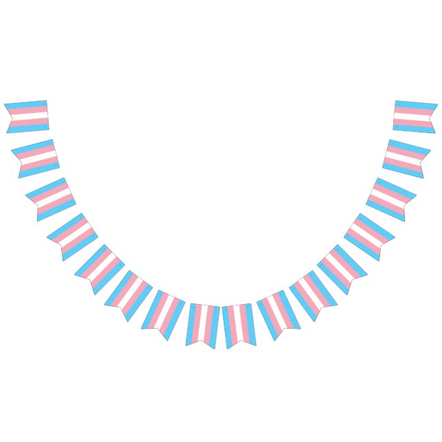 Transgender Flag Party Signiert Banners Garland Wimpelkette (Alle)
