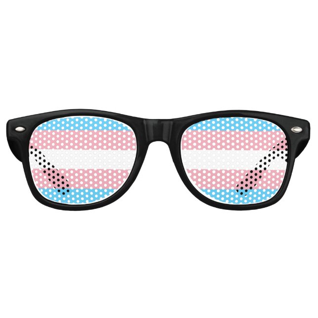 Transgender Flag Partybrille (Vorderseite)