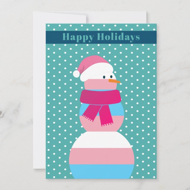 Transgender Flag Weihnachtskarte Feiertagskarte (Vorderseite)