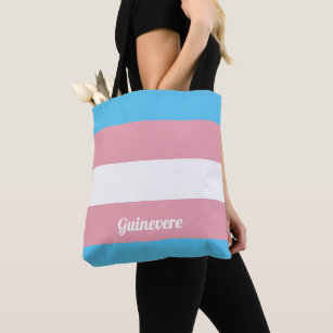 Transgender-Flagge   personalisiert Tasche