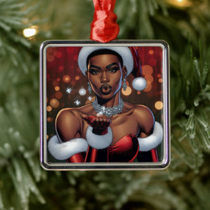 Transgender Frau Festive Weihnachten Ornament Aus Metall