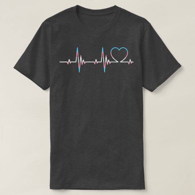 Transgender Heartbeat Niedlich Transgender Heart F T-Shirt (Design vorne)
