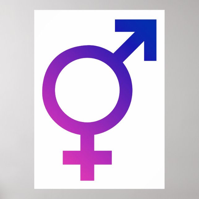 Transgender Hermaphrodite Gender Prix Symbol Poster (Vorne)