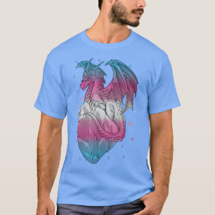Transgender Ice Dragon Trans Flag Farben T-Shirt