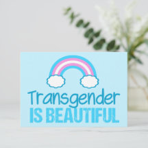 Transgender ist eine schöne Trans Rainbow Flag Kar