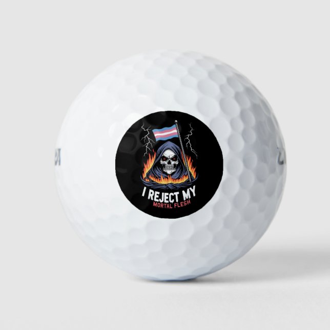 Transgender-LGBT-Stolz Ich lehne mein sterbliches  Golfball (Vorderseite)