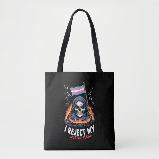 Transgender-LGBT-Stolz Ich lehne mein sterbliches  Tasche (Vorderseite)