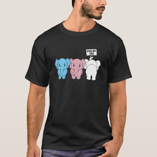 Transgender Nonbinary Elephants  Be You Be Proud T-Shirt (Vorderseite)