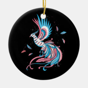 Transgender Phoenix Reborn Transsexual Flag LGBT T Keramik Ornament