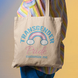 Transgender Pride Beautiful Regenbogen Flag Custom Tragetasche