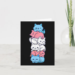 Transgender Pride Cat Lgbt Trans Flag Niedliche Ka Karte