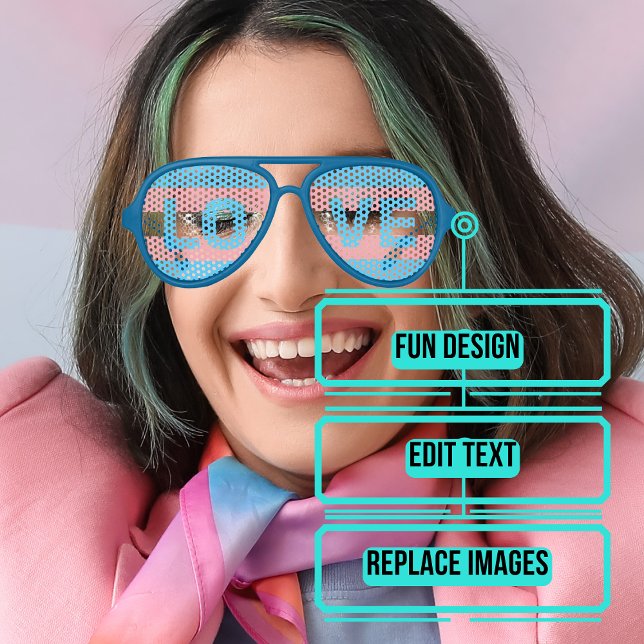 Transgender Pride Celebrate LIEBE Partybrille (Please enjoy our design and see the others in the collection.)