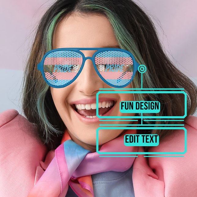 Transgender Pride Celebration Aviator-Sonnenbrille Partybrille (Please enjoy our design and see the others in the collection.)