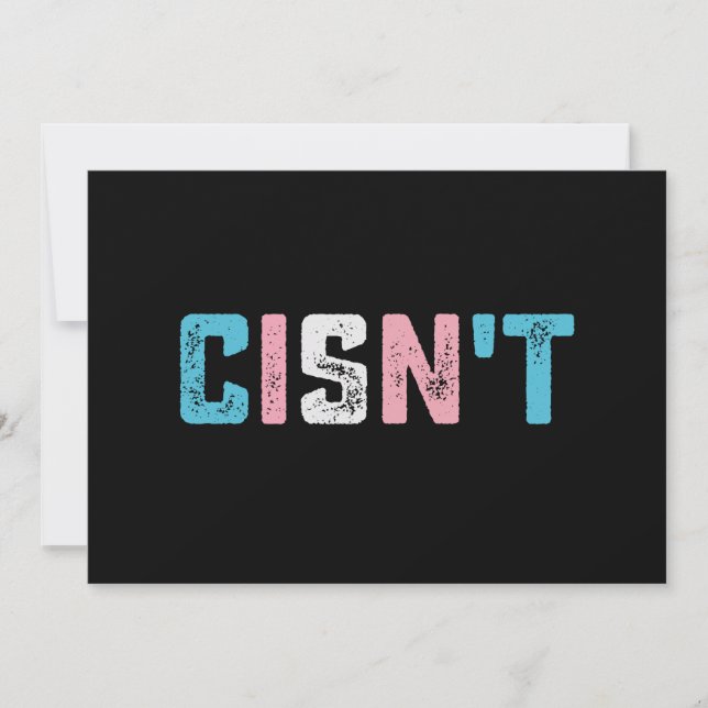 Transgender Pride Cis't LGBTQ Trans Flag Funny Einladung (Vorderseite)