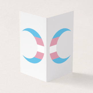 Transgender Pride Crescent Moons Greeting Card Visitenkarten