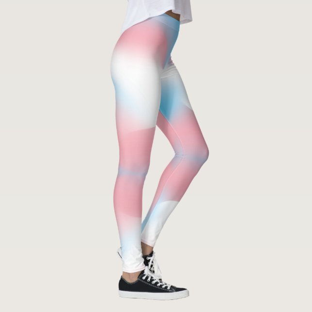 Transgender-Pride-Flag-Farbschwirl Leggings (Rechts)