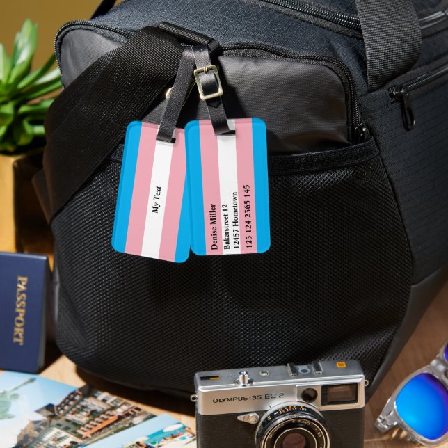 Transgender Pride Flag Gepäckanhänger (Vorderseite & Rückseite)