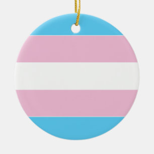 Transgender-Pride-Flag Keramik Ornament