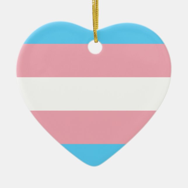 Transgender-Pride-Flag - LGBT Trans Rainbow Keramikornament (Vorne)