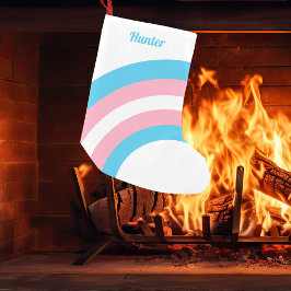 Transgender-Pride-Flag-Regenbogen-Personalisiert Kleiner Weihnachtsstrumpf