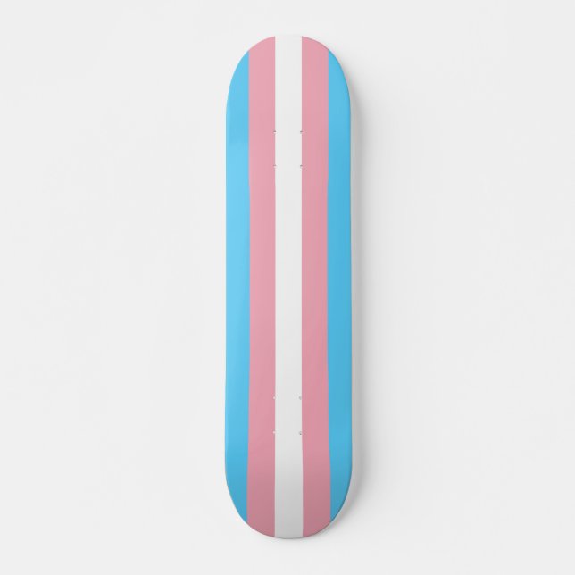 Transgender Pride Flag Skateboard (Vorne)