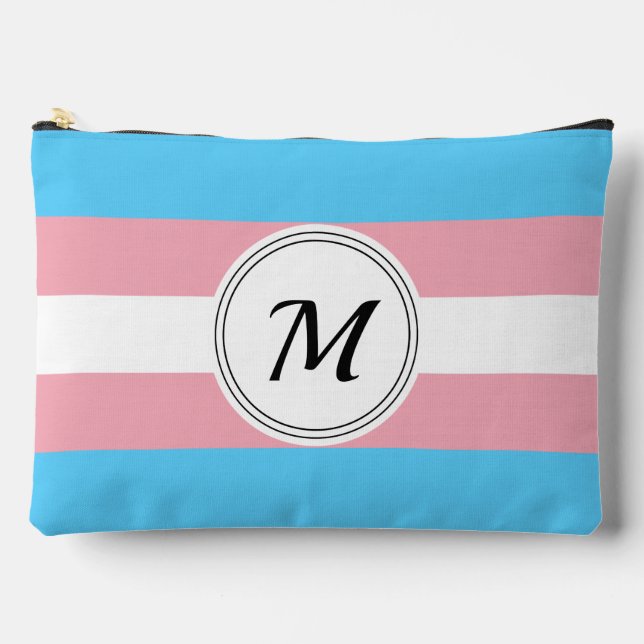 Transgender pride flag with a custom initial  zubehörtasche (Vorderseite)