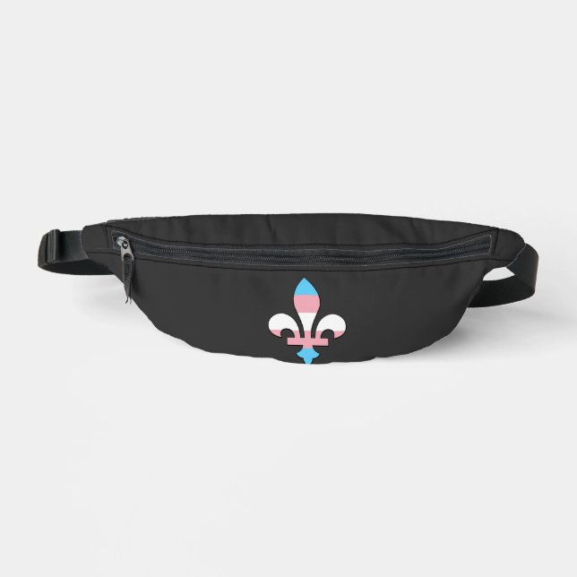 Transgender pride fleur-de-lis bauchtasche (Vorderseite)