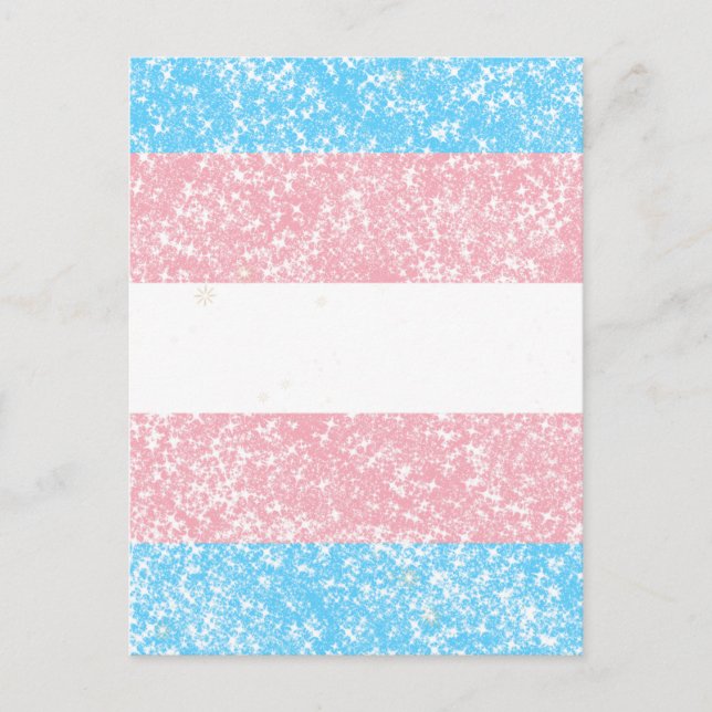 Transgender Pride Glitter Postkarte (Vorderseite)
