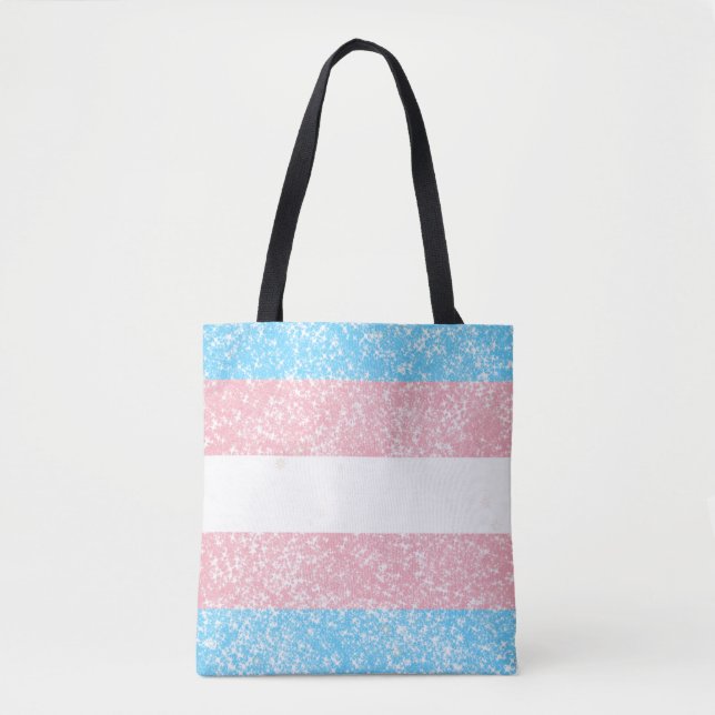 Transgender Pride Glitter  Tasche (Vorderseite)