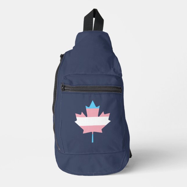 Transgender pride maple leaf T-Shirt Crossbody Bag (Vorderseite)
