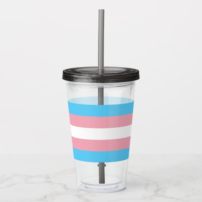 Transgender-Pride-Markierung Acryltrinkbecher (Vorderseite)