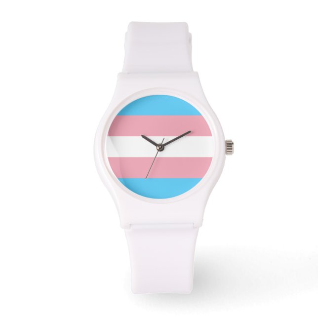 Transgender-Pride-Markierung Armbanduhr (Vorderseite)