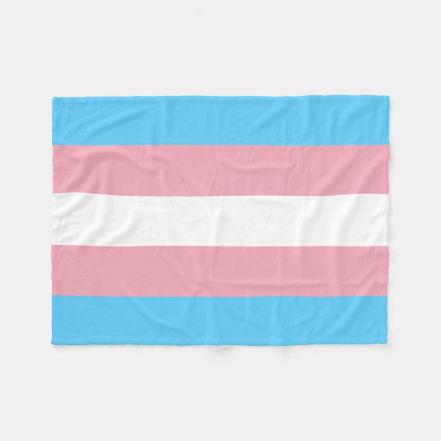 Transgender-Pride-Markierung Fleecedecke (Vorderseite (Horizontal))