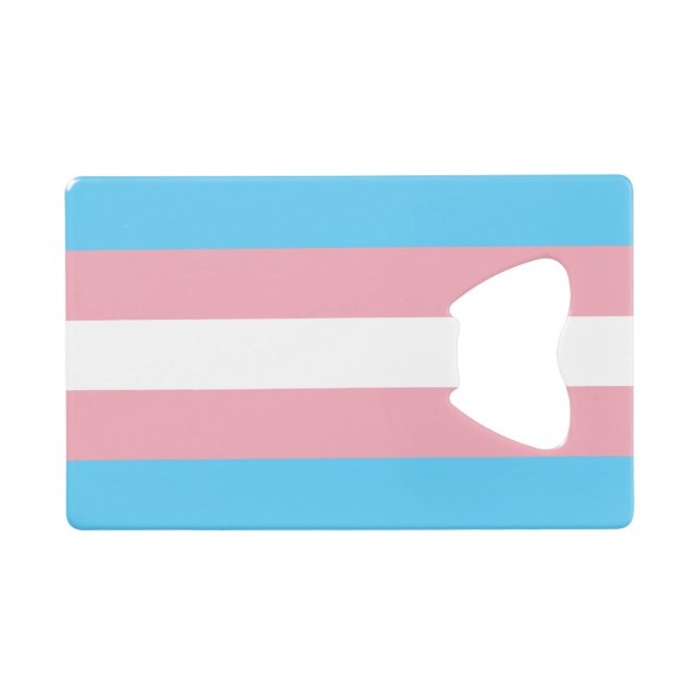Transgender-Pride-Markierung Geldbeutel Flaschenöffner (Vorderseite (Horizontal))